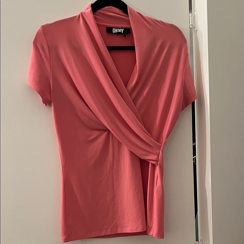 DKNY Women's Coral Wrap Blouse